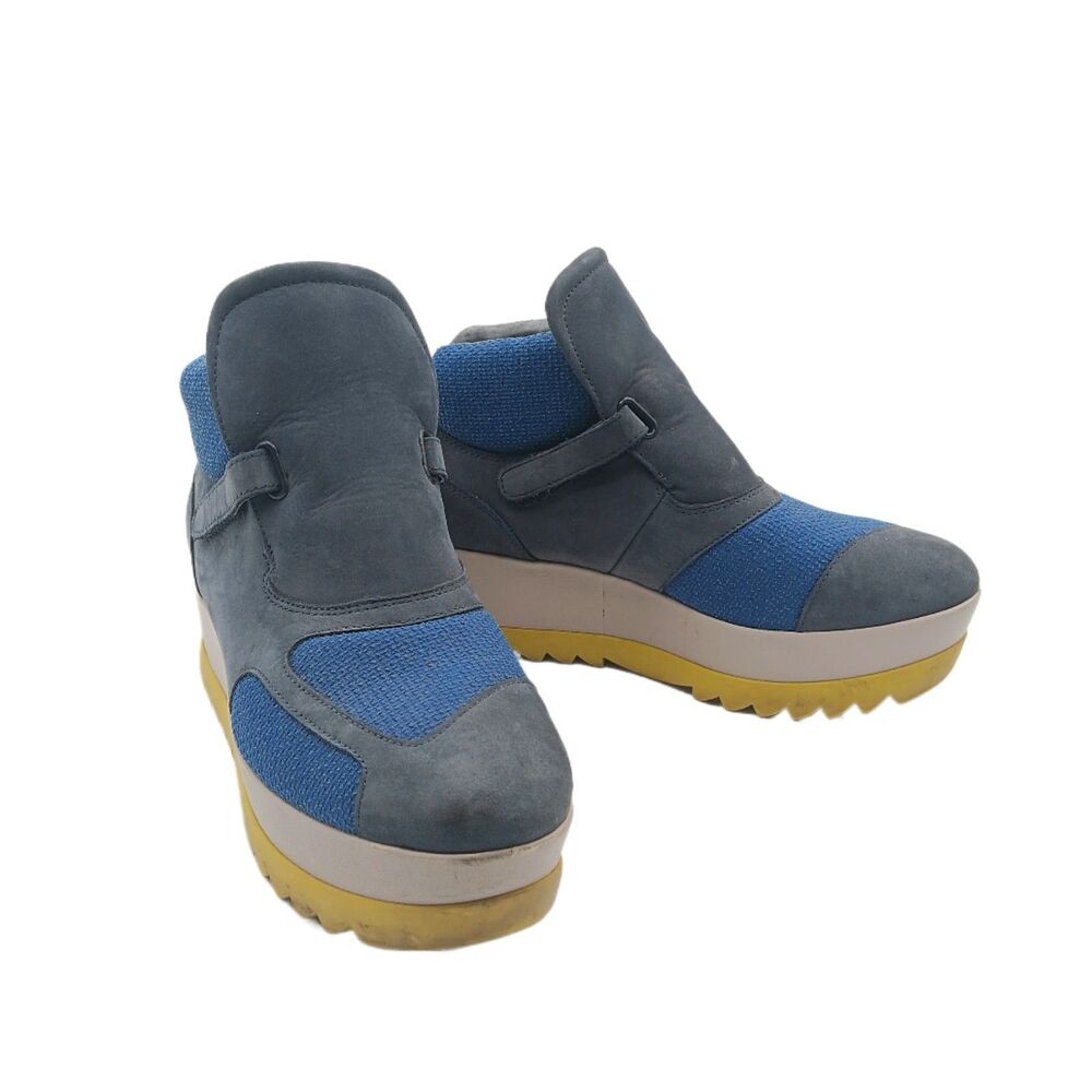 Camper Laika Platform Sport Sneakers Womens 40 Blue Suede Slip On Hi-Tops Casual - Picture 3 of 5